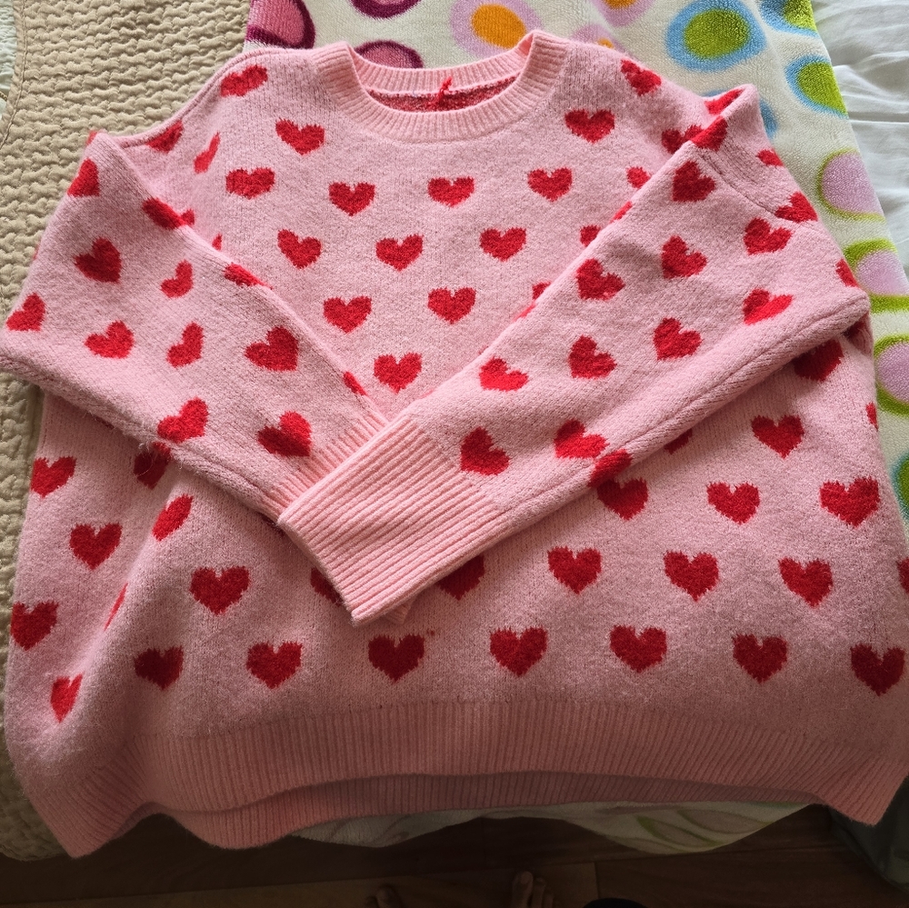 oversized heart sweater
